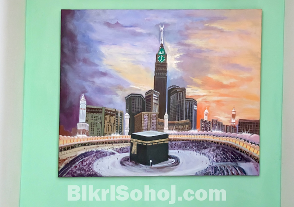 Holy Ka'aba image during Hajj (Hand-drawn) for sale.